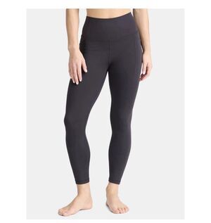 Avia Womens SoftSculpt High-Rise Leggings With Pockets Black Large (12-14) NWT